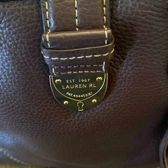 Lauren Ralph Lauren Brown Leather Doctor Handbag - Picture 6 of 6